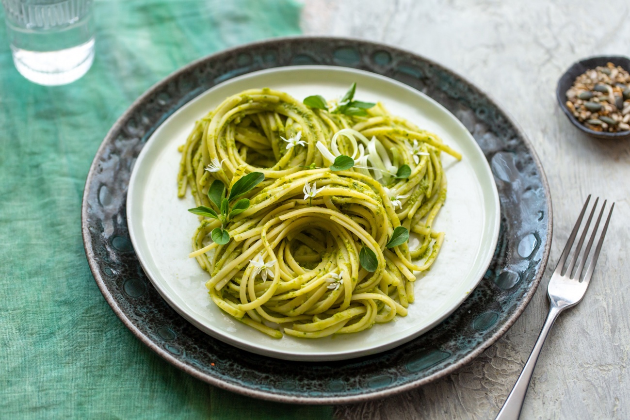 Watercress, Pea & Spring Onion Linguine Living North